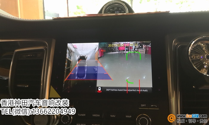 香港神田汽车音响改装-保时捷Macan 360度全景行车记录仪安装