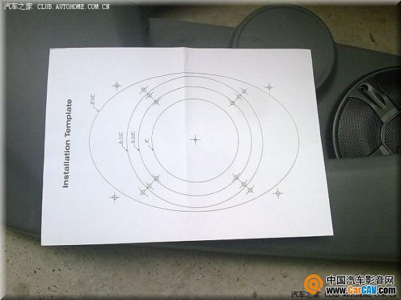 开始安装准备了！！喇叭定位图纸，原配的