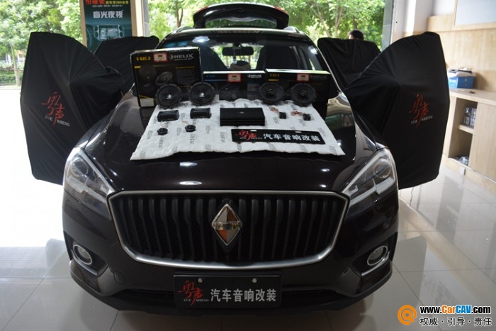 深圳宝沃BX7汽车音响改装——音响这样改就是好听！深圳粤声汽车音响