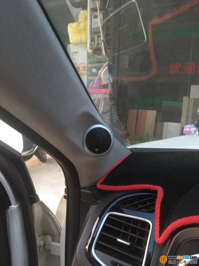 桂林怡州汽车音响：桂林瑞虎5车主音响改装喇叭功放低音和主机
